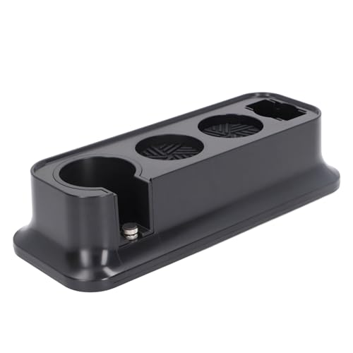 Fockety Kaffee-Manipulationsshalter aus Holz, Universität Waschbar Kaffee-Manipulationsstation MIT Rutschfester Silikonmatte, Kaffeeefilter -Tamperhalter für 51 Mm 53 Mm 58 Siebträger (BLACK) von Fockety