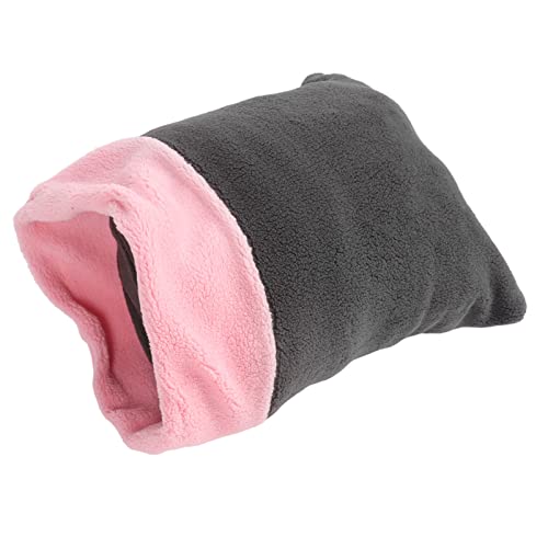 Fockety Katzenbett, weicher, Warmer, gemütlicher Plüsch-Katzenschlafsack, Haustiermatte, selbstwärmender Kissensack mit offenem Eingang, Haustierhöhlenbett für Katzen Aller Größen für den(Rosa Seite) von Fockety