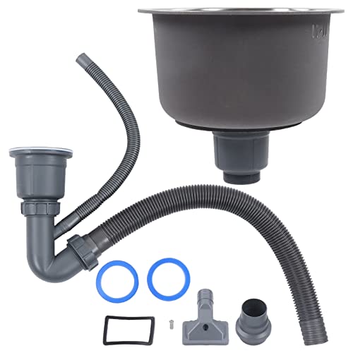 Fockety Küchensspüle, Mini-rund-edelstahl-Einzelbecken von Fockety