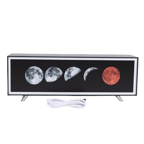 Fockety LED -Nachtlicht, 3 Farben Stiefe Dimmbare Nachtlampe mit Dekorativem Design, Berührung der Kontrolle über Wohnzimmer Im Heimlichen Schlafzimmer, ABS -PC -Material, Lange (Mond) von Fockety