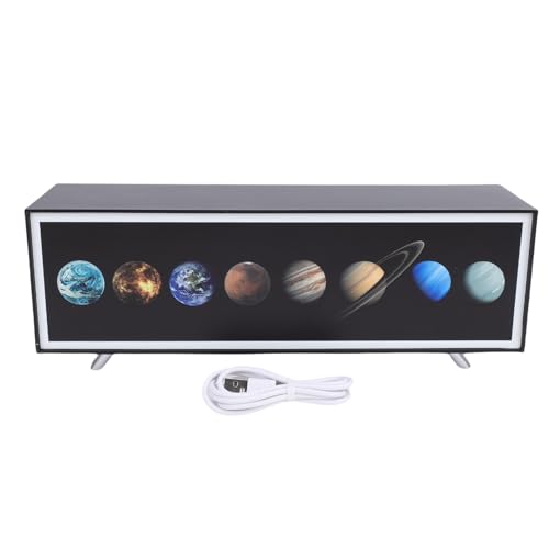 Fockety LED -Nachtlicht, 3 Farben Stiefe Dimmbare Nachtlampe mit Dekorativem Design, Berührung der Kontrolle über Wohnzimmer Im Heimlichen Schlafzimmer, ABS -PC -Material, Lange (Planeten) von Fockety