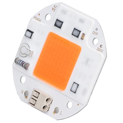 Fockety LED-Wachstums-Chip, COB-Lampenperlen mit Vollspektrum, hohe Leistung, Antrieb, 380 bis 800 Nm, 220 V, für das Licht von Pflanzen und Blumen zum Selbermachen (70 W) von Fockety