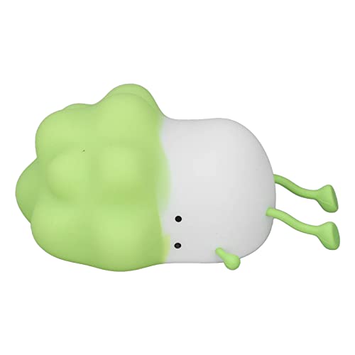 Fockety Lying Cabbage Nachtlicht, 3 Modi LED Silikon Dimmbar Zeitgesteuertes Nachtlicht mit Berührungssensor, Wiederaufladbar Schlaf Kinderzimmer Nachttischlampe für Stillen Baby Schlafzim (Grün) von Fockety