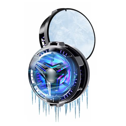 Fockety Magnetischer Telefonkühler, geräuscharmer USB-Lüfter mit intelligenter Temperaturregelung, RGB-Beleuchtung, Ringclip, Lüfter für Gaming-Digitalanzeigen, Streaming, Fotografie Fockety Magnetischer Telefonkühler, geräuscharmer USB-Lüfter mit intelligenter Temperaturregelung, RGB-Beleuchtung, Ringclip, Lüfter für Gaming-Digitalanzeigen, Streaming, Fotografie von Fockety