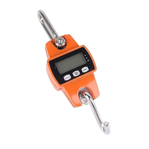 Fockety Mini -Kran -Skala, Handheld 300 Kg Digitale Hangskala, Tragbare Digitale Große Hintergrundbeleuchtung Display Crane Scale Waage Tool für Lagergepäck -Fitnessstudio -Jagd Reisen von Fockety