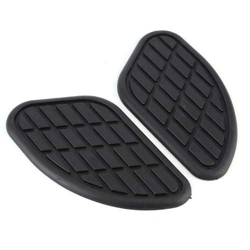 Fockety Motorrad -Kraftstoff -Tank Traktionspad Beschützer, Stilvolle Knie Grip Aufkleber, Schwarz/Braun/Grau, 1 Paar, für Alle Motorrad Enthusiasten (BLACK) von Fockety