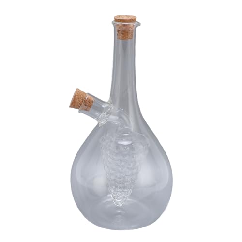 Öl- und Essigspender, dickes Glas hitzebeständig breiter Mund Design 2 in 1 Ölspenderflasche Doppelnutzung platzsparende Öl- und Essigspenderflasche für Küche (Stil 3) von Fockety