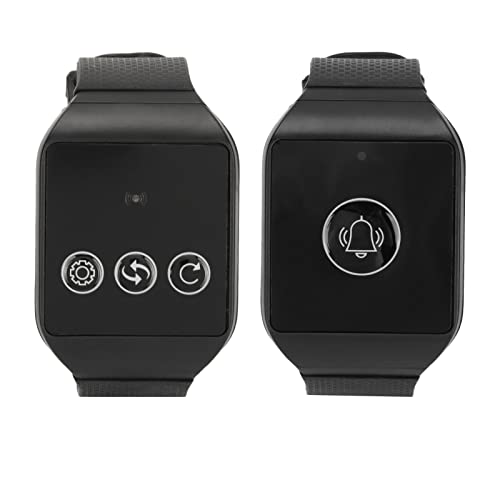 Fockety Pager-System RF Kabel mit Uhrendesign, Restaurant-Pager-System, wiederaufladbar mit Blinklicht und Vibration, Draht-Anrufsystem von Fockety