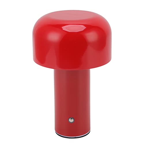 Fockety Pilz Lampe, USB Aufladung LED Nachttischlampe kleine dekorative Touch Tischlampe mit 3 Farbmodi, kleines dekoratives Nachtlicht für Schlafzimmer Home Decor Frauen Baby Kinder Gesch (Rot) von Fockety