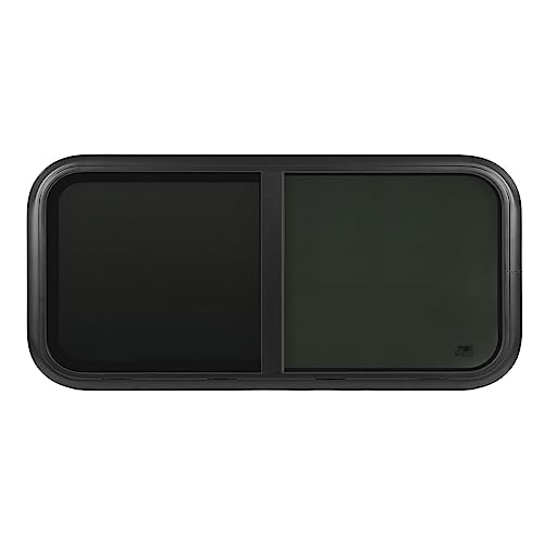Fockety RV-Fenster, Gehärtetes Glas, Schmutz, RV-Horizontal-Vers-Schebefenster MIT Insektenschmutz, Wasserdichtes, Abgerundetes Eckfenster AUs Aluminiumlegierung, (Für Wandstärke: 38 bis 43 mm) von Fockety