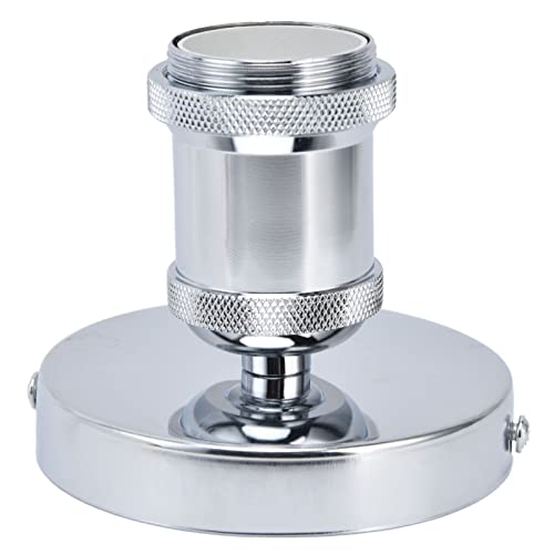 Fockety Retro E26 E27 Deckenlampenhalter Haltbares Aluminium für Küchenschlafzimmer Wohnzimmer, Sicher zu Bedienen, Einfache Installation für Moderne und Retro -Dekoration (SILVER) von Fockety
