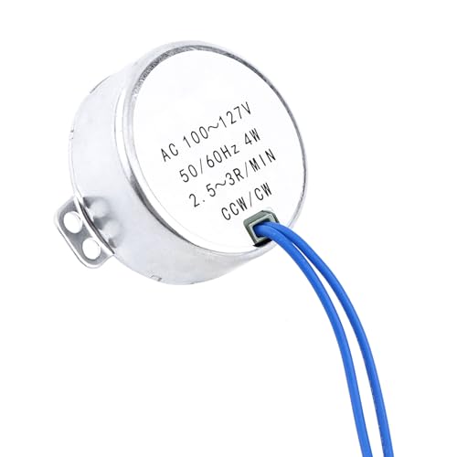 Fockety Rotationsmotor Einfach zu Verwendendem Verbrauch Großer Drehmomentsynchronmotor Ideal für Kunsthandwerk (2,5-3RPM) von Fockety