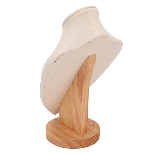 Fockety Samt-halsketten-display Zum Verkauf, 3D-Schmuckhalter-Stänger für Shows, Schmuck-Staffel-Ästellungsstänger, Kurbur für Zuhause, Schlafzimmer, Halsketten-Regal-Organizer (Beige) von Fockety