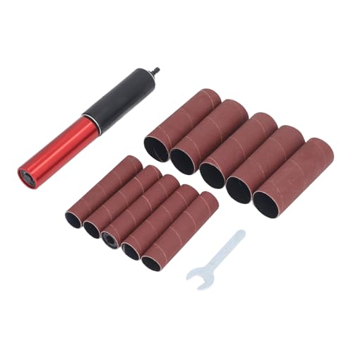 Fockety Schleiftrommel-Set, 1,5-Zoll-Dorn aus Aluminiumlegierung Bohrer-Schleifdorn Trommelschleifer Bohrmaschinen-Spindelschleifer-Ärmel, Spindelschleifer-Adapter für Holz Metall von Fockety