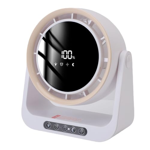 Fockety Schreibtischventilator für Schlafzimmer, Klingelloser Lüfterlüfter mit Abgelegener, Verstellbarer Neigung, Leistungsstarkes Luftstrom, Tragbarer Tischventilator für Zuhause (Weißer Kaffee) Fockety Schreibtischventilator für Schlafzimmer, Klingelloser Lüfterlüfter mit Abgelegener, Verstellbarer Neigung, Leistungsstarkes Luftstrom, Tragbarer Tischventilator für Zuhause (Weißer Kaffee) von Fockety
