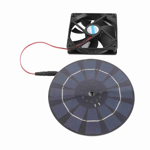 Fockety Solarpanel BieBener-Beatmungsgeräte, 3W Solarpaner Abvventilator, Wasserdichter Mini-Ventilator für GEWÄCHSHAUS, HUNDEHUER von Fockety