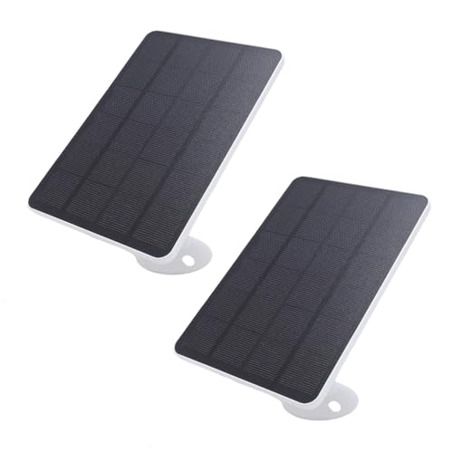 Fockety Solarpanel für Ring Battery Doorbell, 2er-Pack, 10 W, 360° drehbares Solarladegerät, kompatibel mit Ring Video Doorbell Video Doorbell 4, 3 meters langes Kabel von Fockety