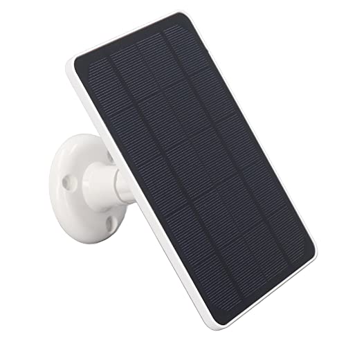 Fockety Solarpanel für Überwachungskamera, 10 W 5 V Micro-USB-Kamera-Solarpanel, wasserdichte Kontinuierliche Stromversorgung für Wiederaufladbare Batterie-Überwachungskamera (Weiss) von Fockety