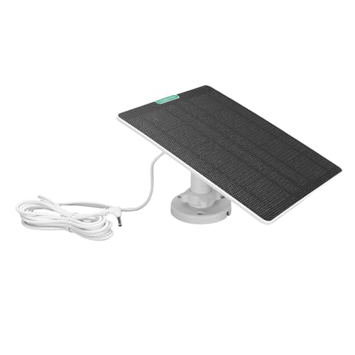 Fockety Solarpanel für Überwachungskamera, 5V 5W Monokristalline Silizium -Solar -Ladegerät mit Wiederaufladbaren Batteriekameras, DC3.5 -Schnittstelle, für den Außenbereich (WHITE) von Fockety