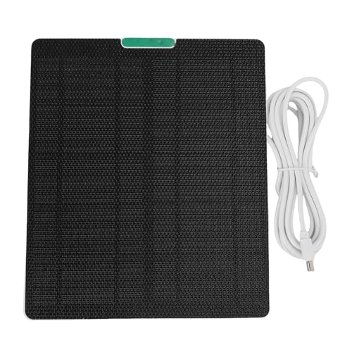 Fockety Solarpanel für Überwachungskamera im Freien, 10 W 5 V Typ-C-Ladegerät mit Wasserdichtigkeit, verstellbarer Halterung und langem Kabel, Solarpanel-Kit für Ringkamera (WHITE) von Fockety