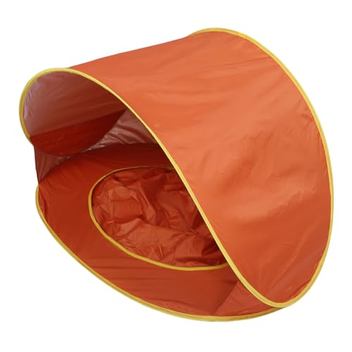 Fockety Strandzelt, Pop Up Strandzelt mit flodable Design, Leichtgewicht Einfacher Aufbau UPF 50+ Schutz Tragbarer Sonnenschutz mit Taschen für Picknicks, Angeln (ORANGE) von Fockety