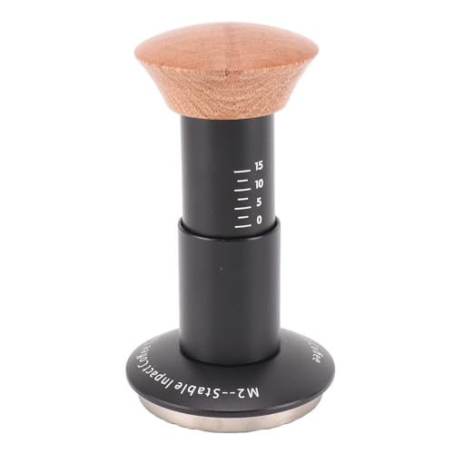 Fockety Tamper, Ergonomisch Kaffeestamper -Handpresse MIT MAßBAND, Konstanter Druck Federbelastet Kaffeestampfer Handpress-Manipulationen Zur Verfügung (53MM) von Fockety