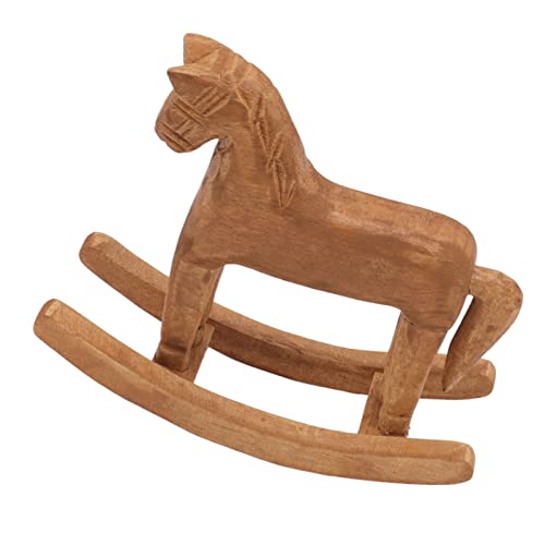 Fockety Tischdekoration Schaukelpferd aus Holz, Altes Glück Handgeschnitzt Holz-Trojaner-Anmeld von Fockety