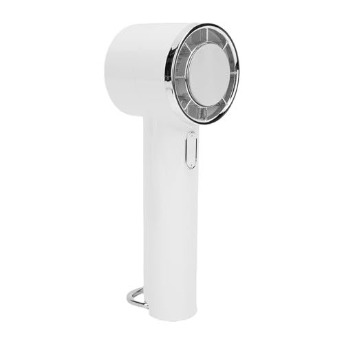 Fockety Tragbarer Handheld -Lüfter, 5 -Geschwindigkeits -Halbleiterkühlung USB Wiederaufladbarer Handheld -Kühllüfter mit 2000 -mAh -Akku für Außenreisen (WHITE) von Fockety