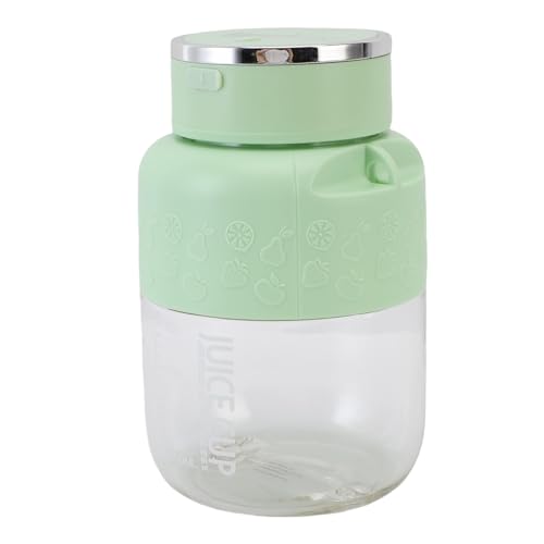 Fockety Tragbarer Mixer für Shakes und Smoothies, 800ml tragbarer Entsafter mit Riemen und Strohhalmen, wiederaufladbarer elektrischer Entsafter Personal Blender für Reisen (GREEN) von Fockety