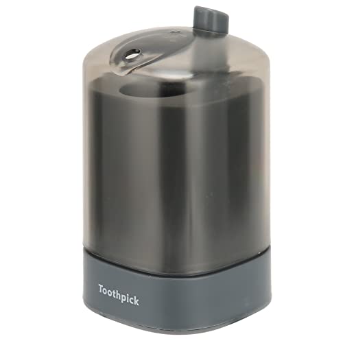 Fockety Transparenter Zahnstocher -Spender Großer Kapazität Zahnstocher, Sauberer Haltbarer Halter für das Home Cafe Hotel, Abnehmbare Box (BLACK) von Fockety