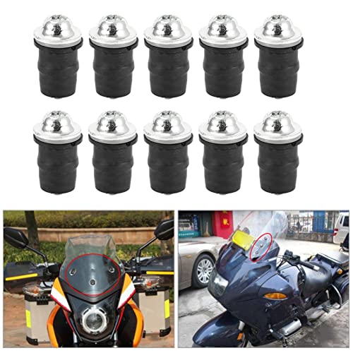 Fockety Universelle Stabile Leistung Windschutzscheibenschrauben 10pcs für Motorrad-Windschutzscheiben Innere Sechseckbolzenkleidung-resistente Rostfeste Schwarz/silber/rot/blau (SILVER) von Fockety