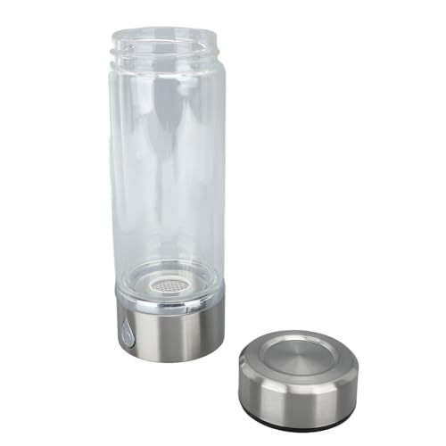 Fockety WASSERSTOFF-WASSERFLASSCHE, 380 ML, Über USB Wiedenaerafladbar, 600–900 PPB, Schnell Wasserstreicher WASSENGENERATOR, EFFIZIEREN ELEKTRORTYSE WASSSTOFFOFF-WASSERFLASENGENERATORATUR von Fockety