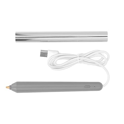 Fockety Wärrmefolienstifte mit Metallspitzen in 4 Größen und 1 Wärmeakte (SILVER) von Fockety