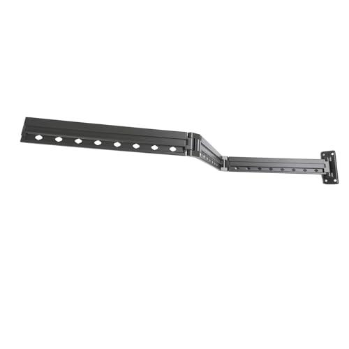Fockety Wandmontierter Kleiderbüständer, Ausziehbarer, Zusammenklappbarer Wäscheständer aus Aluminium mit Winddichtem (GREY) von Fockety