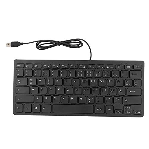 Fockety Wired Tastatur, 78 Taste PC Computer Laptop USB Kabeltastatur, Stumme Ultra -Dünn -Kabel - -USB -Schnittstelle Plug and Play Desktop Computer Kleine Sprache Tastatur von Fockety