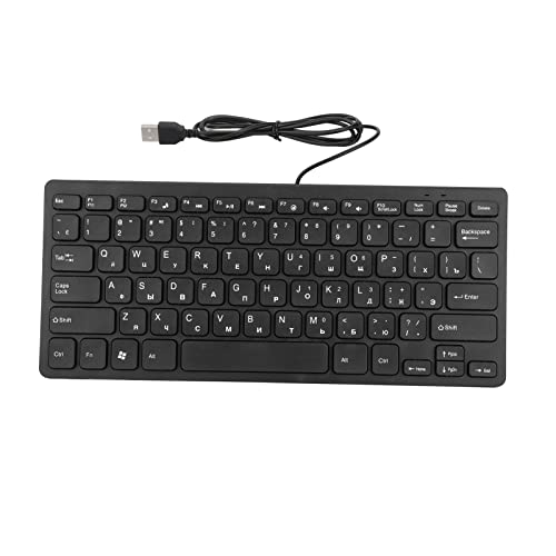 Fockety Wired Tastatur, 78 Taste PC Computer Laptop USB Kabeltastatur, Stumme Ultra -Dünn -Kabel - -USB -Schnittstelle Plug and Play Desktop Computer Kleine Sprache Tastatur von Fockety