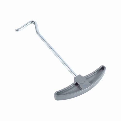 Fockety Zelt -Baldachin Peg Puller Essential Stahl Markisen Stakes Haken Remover Zum Camping Bivouac Plastikgriff Silbergrau von Fockety