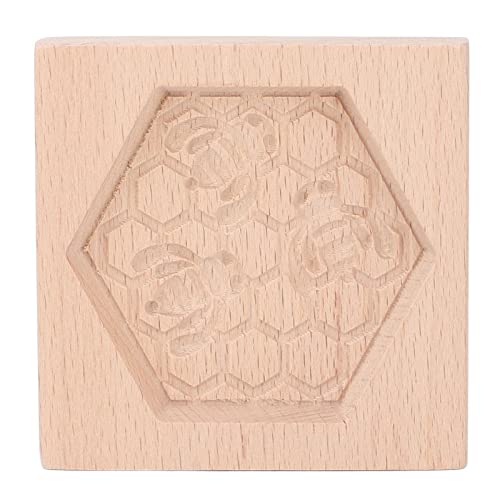 Plätzchenform, Wiederverwendbar Leicht zu Reinigen Glatte Oberfläche Buchenholz Langlebige Plätzchenform aus Holz Zum Backen (Biene) von Fockety