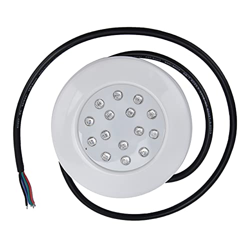 Poollicht, IP68 Vollständig Wasserdicht DC 12V 7W LED Wandhalterung Farbwechsel RGB Swimmingpool Licht, Einstellbare Inground Pool Light Support Fernbedienung Stufenloses Dimmen für Poolteichbrunnen von Fockety