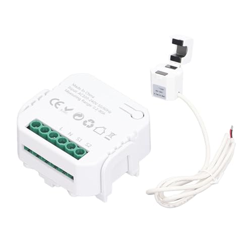 Smart Energy Meter, WiFi Home Energy Monitor mit Klemmsensor und APP-Steuerung, Einphasiger Leistungsmesser, Echtzeit-Überwachung des Stromverbrauchs, Voltmeter für Smart Home Smart Energy Meter, WiFi Home Energy Monitor mit Klemmsensor und APP-Steuerung, Einphasiger Leistungsmesser, Echtzeit-Überwachung des Stromverbrauchs, Voltmeter für Smart Home von Fockety