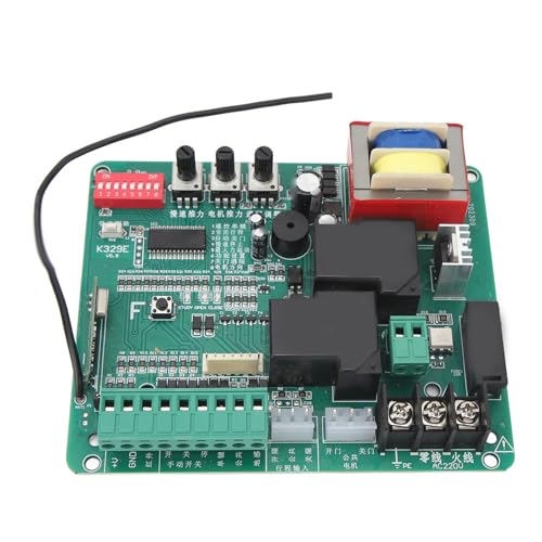 Steuerplatine für AC Schiebetoröffner, Elektronische Hauptsteuerplatine für Schiebetormotor und Zubehör, Ersatz Logikplatine für den Torantrieb mit LED Anzeigen (220V) von Fockety