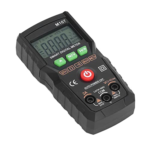 Voltmeter-Tester, Batteriebetriebenes Smart-Multimeter mit Elektrischem Stift für den Heimgebrauch Zum Elektrischen Testen (Schwarz) von Fockety