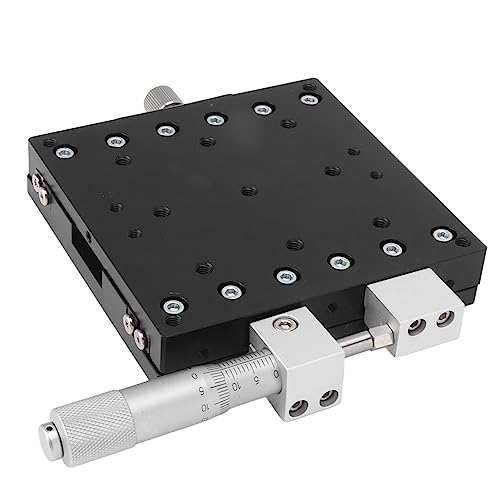 X-Linear-Tisch, 90x90mm X-Achse manuelle Präzision Linear Translation Stage, Tuning-Plattform Schiebetisch, X-Achse Kreuzrollenführung für Mikroskopie Arbeit, optische Experiment von Fockety