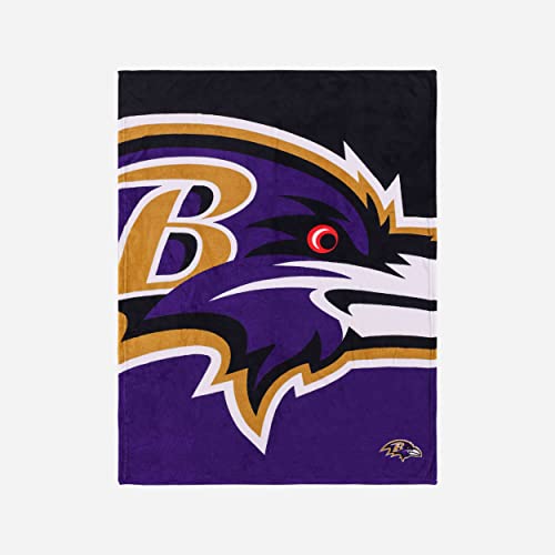 Foco Baltimore Ravens NFL Supreme Slumber Plush Throw Decke - Stück von Foco