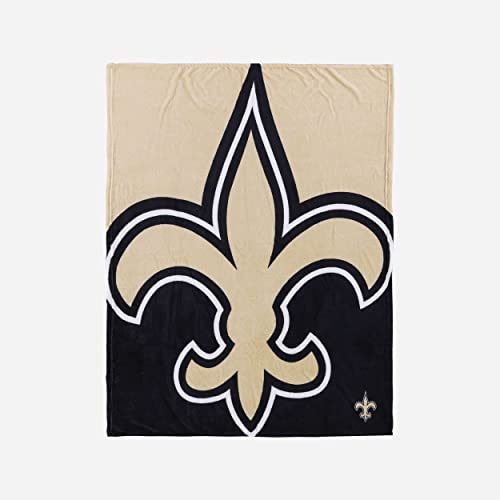 Foco New Orleans Saints NFL Supreme Slumber Plush Throw Decke - Stück von Foco