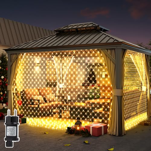 Focxoio LED Lichternetz 2x2M 208LEDs Lichterkette Netz, IP44 Lichternetz Außen mit 8 Modi, Speicher- und Timerfunktion, Lichterkettennetz Innen und Außen für Büsche Garten, Warmweiß Focxoio LED Lichternetz 2x2M 208LEDs Lichterkette Netz, IP44 Lichternetz Außen mit 8 Modi, Speicher- und Timerfunktion, Lichterkettennetz Innen und Außen für Büsche Garten, Warmweiß von Focxoio