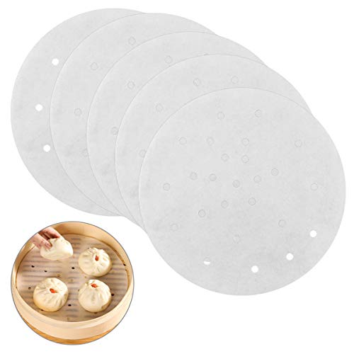 100 Stk Dampfgarer Papier, Perforiert Backpapier Antihaft, Rund Pergament Papier für Air Fritteusen, Steamer Liner Dim Sum Papier für Bambus Dämpfen Matte, Dampfkorb von Brot, 20 cm/8 inch, Weiß 100 Stk Dampfgarer Papier, Perforiert Backpapier Antihaft, Rund Pergament Papier für Air Fritteusen, Steamer Liner Dim Sum Papier für Bambus Dämpfen Matte, Dampfkorb von Brot, 20 cm/8 inch, Weiß von Fodlon