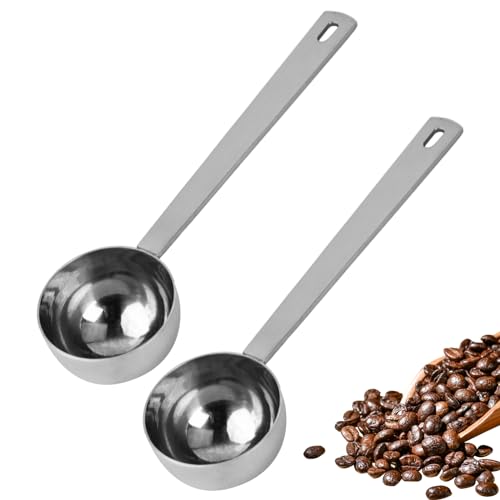 2 Stück Kaffeeportionierer Dosierlöffel 30ml, Kaffeemesslöffel, Edelstahl-Dosierlöffel von Fodlon