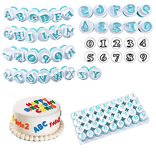 36pcs Buchstaben Ausstecher und Zahlen Fondant, A-Z Großbuchstaben Alphabet Ausstechformen Buchstaben Fondant, 0-9 Zahlen Ausstecher Fondant,Ausstechformen Alphabet für Geburtstag Hochzeit Kuchen Deko von Fodlon