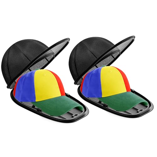 Fododo 2 Stück Cap Waschmaschinen Form für Baseballkappen, Baseball Cap Waschen Form Hat Washer Cage Netz Spülmaschine Geschirrspüler, Hutwaschrahmen, Waschgestell Waschkäfig für Hut Reiniger von Fododo